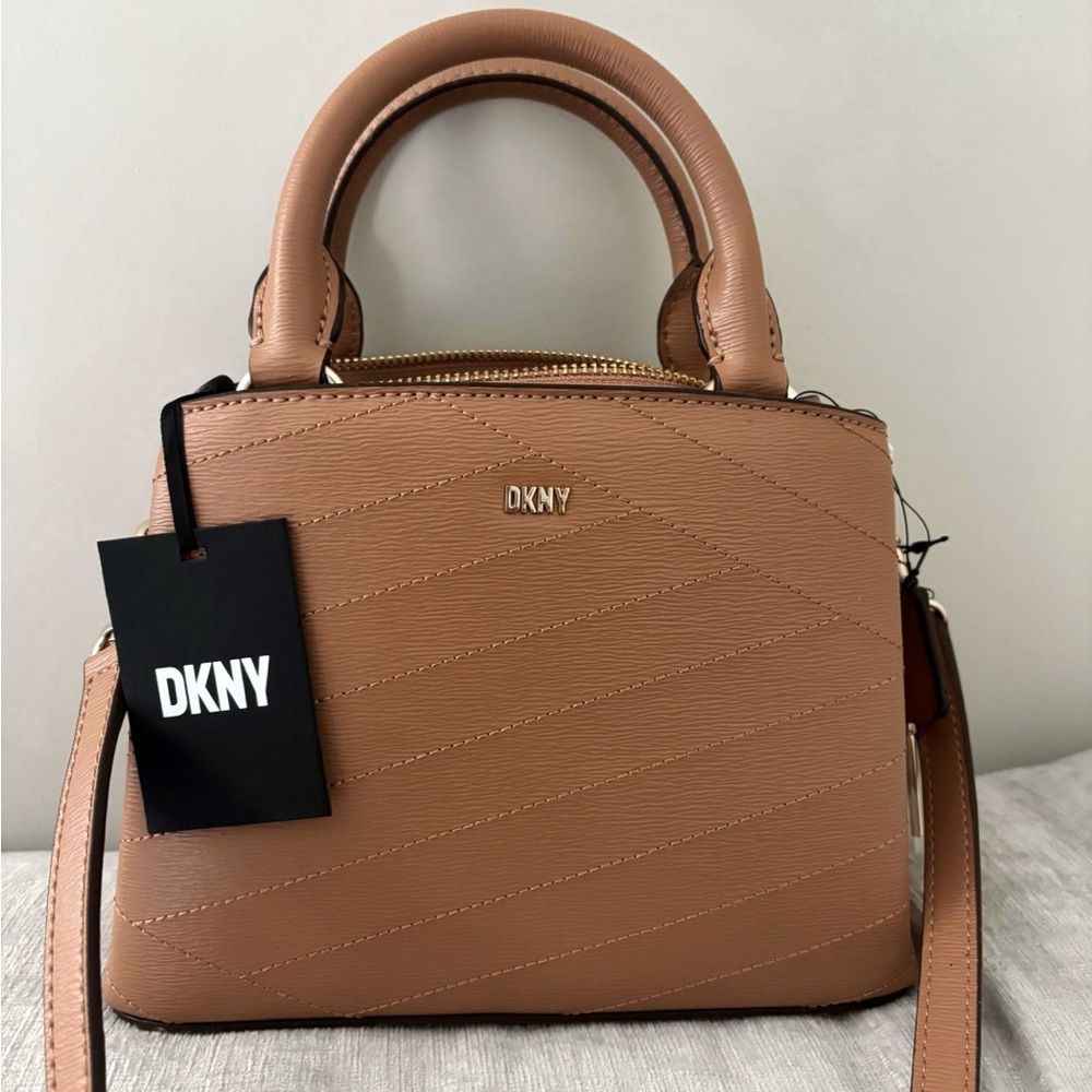 DKNY “Paige” Satchel Bag / Cashew